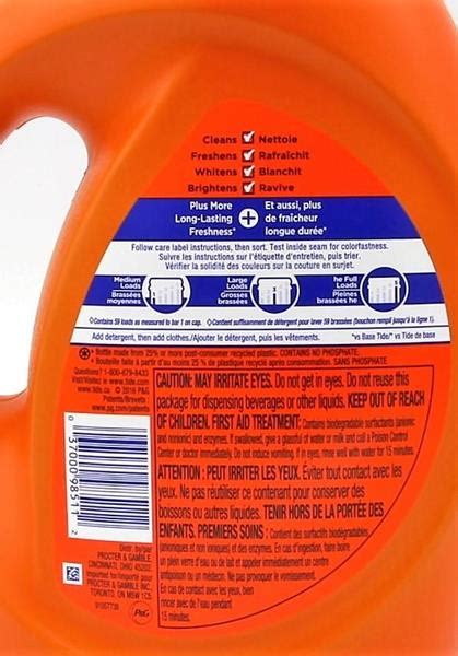 tide detergent ingredient list.